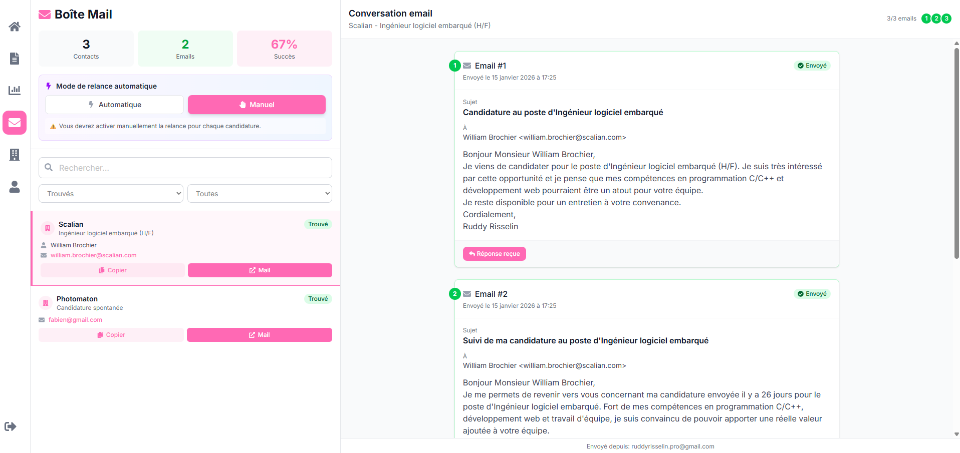 Relance Automatique Intelligente